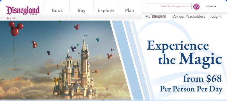 Disneyland Marketing Website